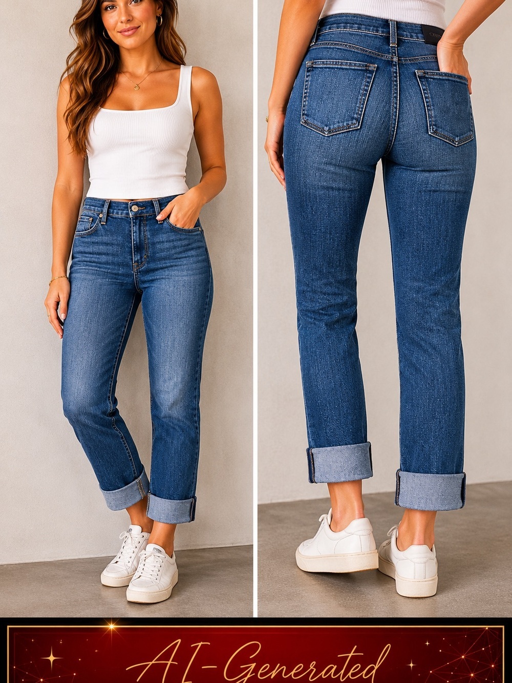Citizens Of Humanity Straight Leg Jeans in Medium Blue Wash